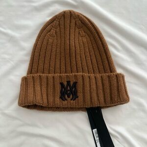 AMIRI Tan/Brown Ribbed Beanie